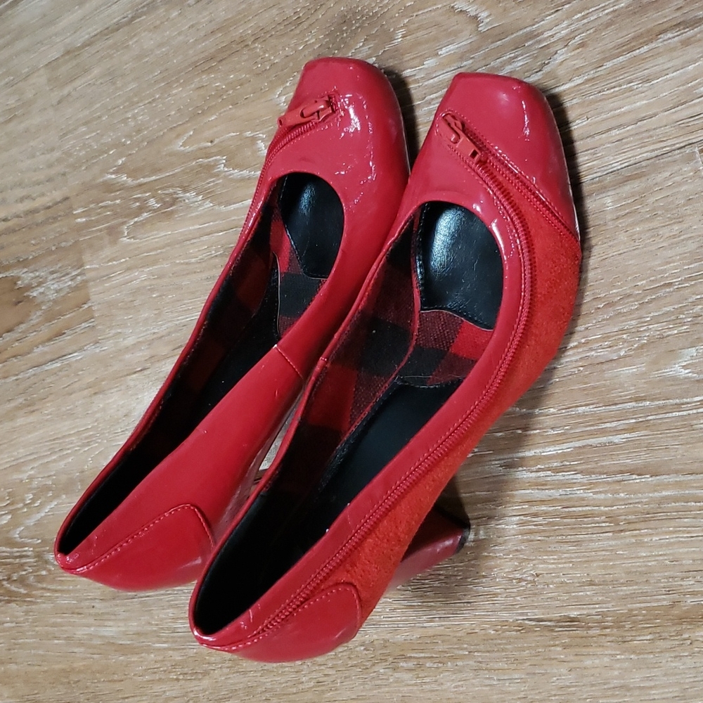 (EU39) Call it Spring Pumps Bold Details Schoolgirl Everyday Zipper Detail Rock
